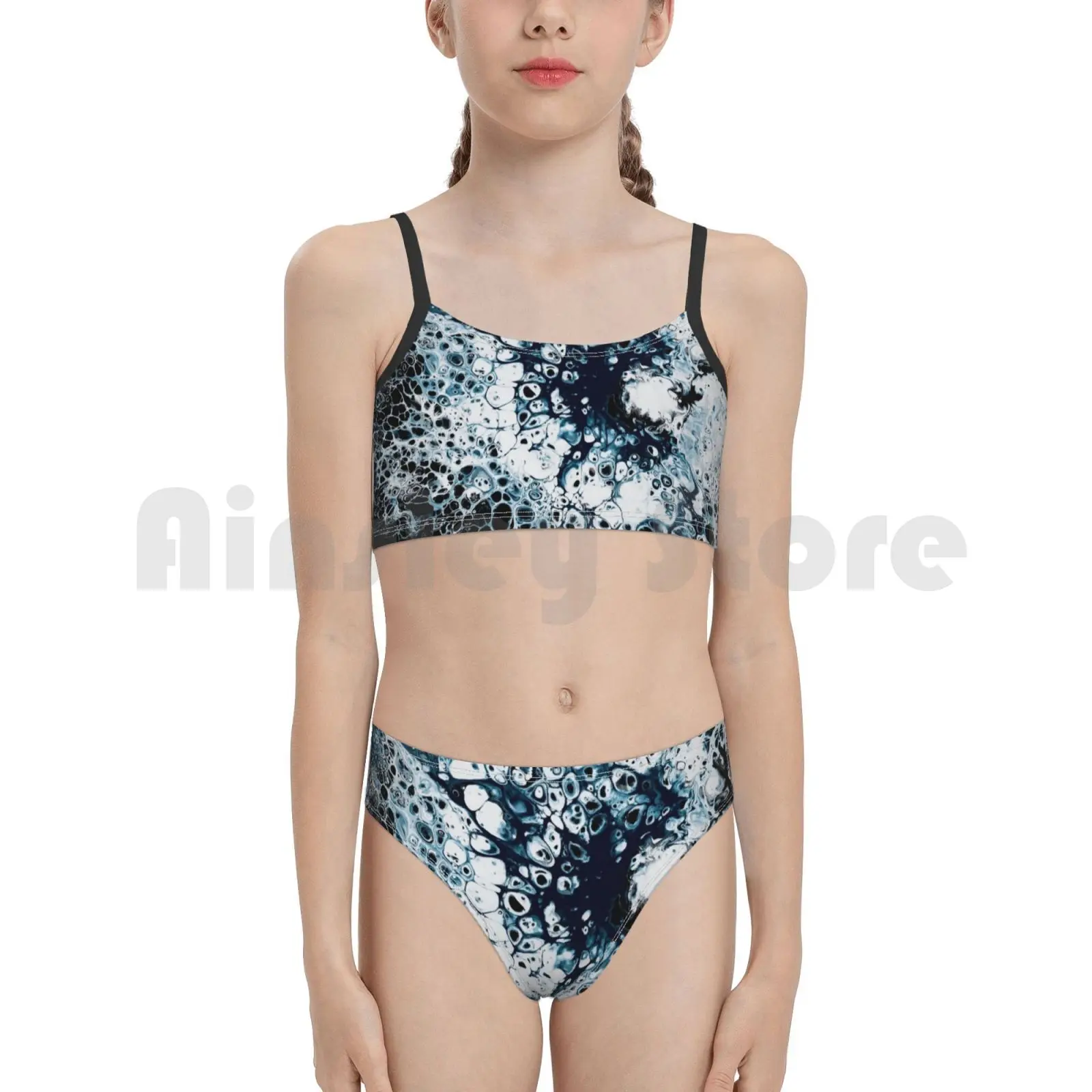 Акриловый купальник с фламинго для рисования (темный) бикини мягкой подкладкой и