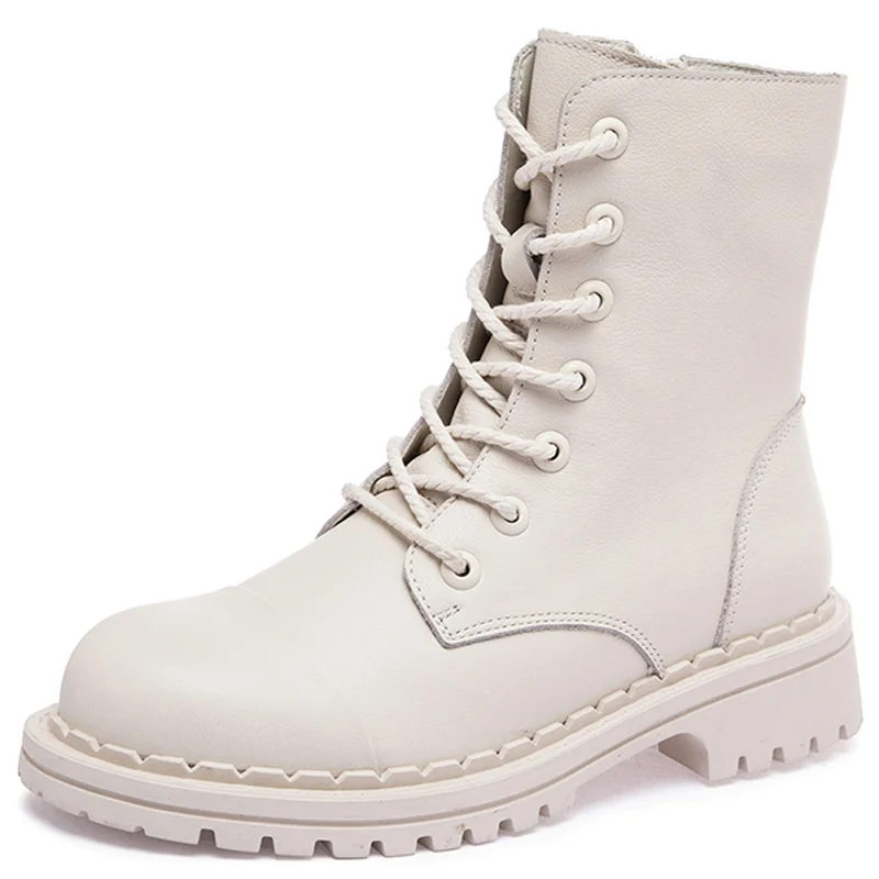 Женские Кожаные Ботинки Martin Высококачественная обувь с боковой молнией новая