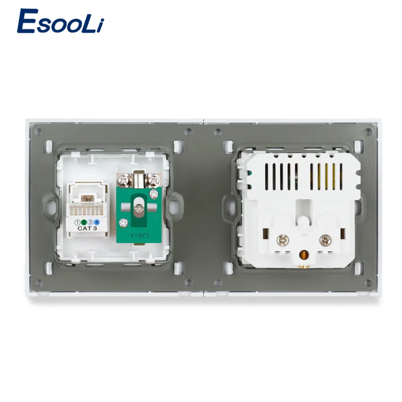 Французская стандартная розетка Esooli модель RJ11 телефон с гнездом для телевизора
