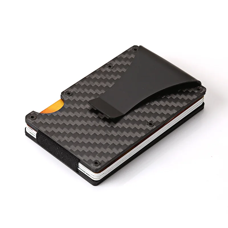 

Carbon fiber wallet metal wallet bank card holder carbon fiber RFID card holder