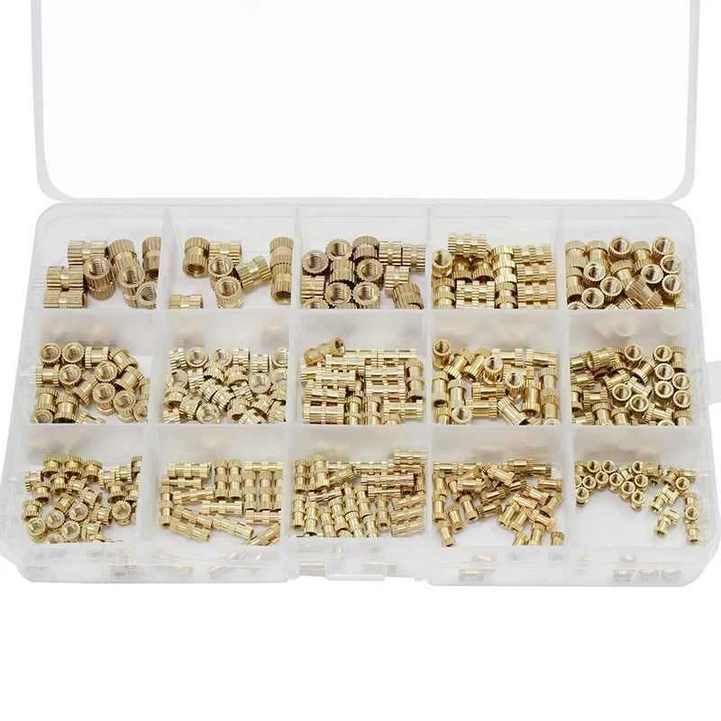 Brass Hot-Melt Insert Nuts Thermoformed Copper Thread Knurled Injection M2 M3 M4 M5 330Pcs |