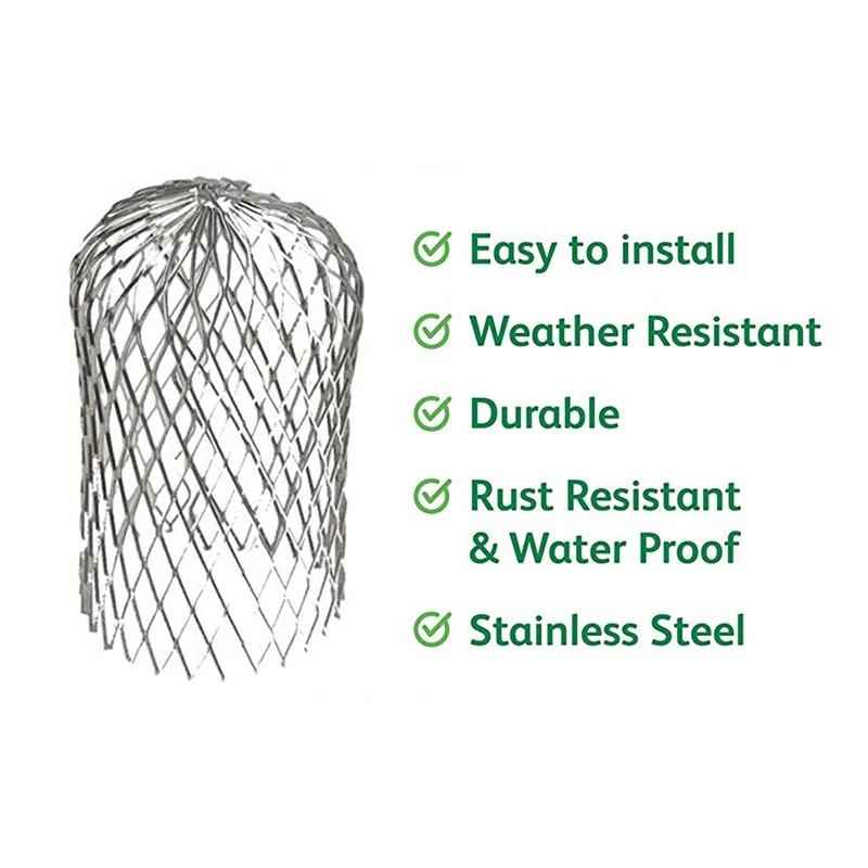 8-Pack Gutter Shield Expandable Stainless Steel Filter Strainer to Prevent Clogging Of Leaves and Debris | Обустройство дома