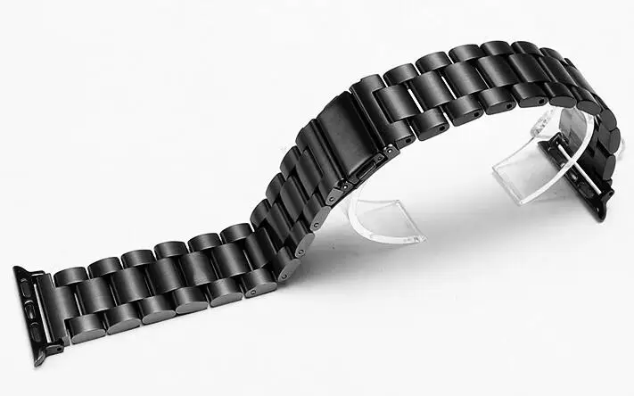1 Ремешок для Apple Watch 42/44 мм, браслет из нержавеющей стали черного и золотого цвета, ремешок с пряжкой, адаптер для IWatch Band 4 3 38 40 мм - Цвет ремешка: 1