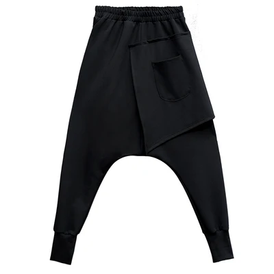 Брюки женские с узкой талией модные штаны большого размера разрезом