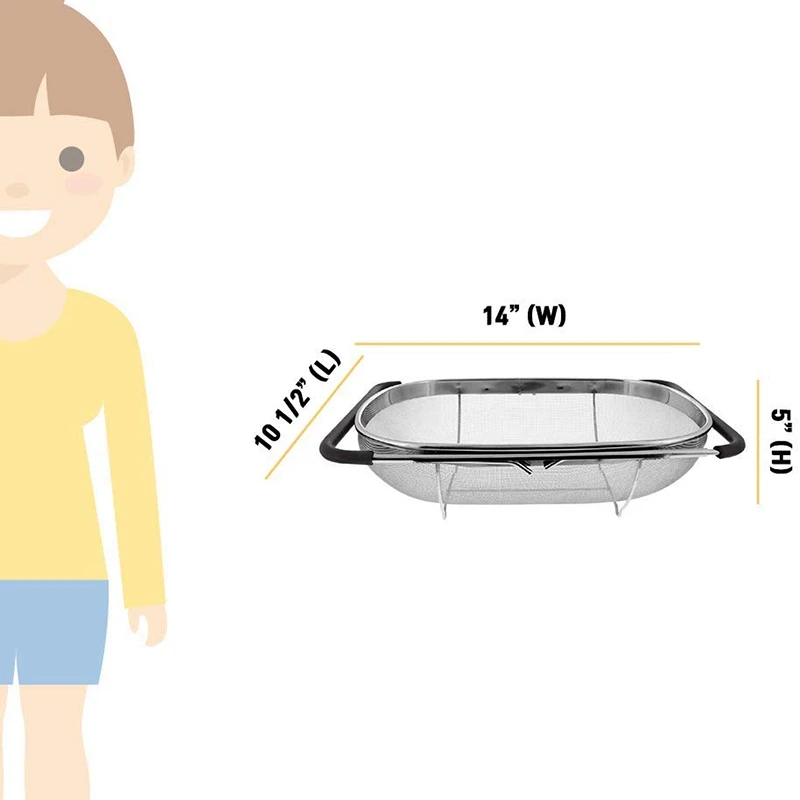 Раковина дуршлаг ситечко корзина из нержавеющей стали для кухонной раковины с