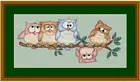 Сова Семья; Большие размеры 39-23 вышивка крестиком aida 18ct 14ct 11ct черная ткань людей Набор для вышивания 