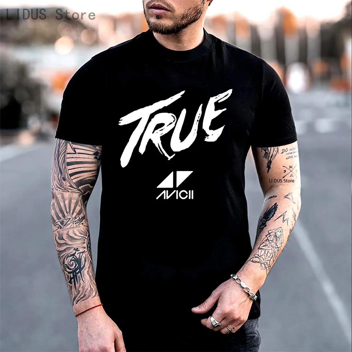 

Avicii Dj True Mens Tshirt Tee T Shirt Round Collar Short Sleeve Tee Shirts
