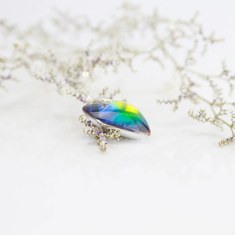 Очаровательная AB разноцветная Хрустальная стеклянная подвеска в форме сердца и