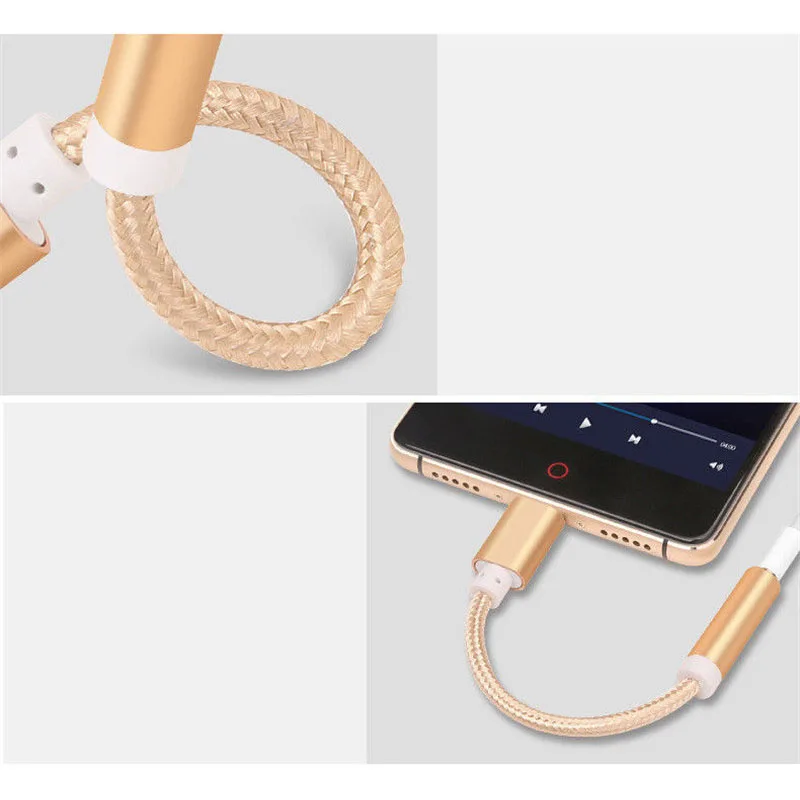 Конвертер для наушников USB Type C на 3 5 мм адаптер стерео аудио сплиттер кабель Aux