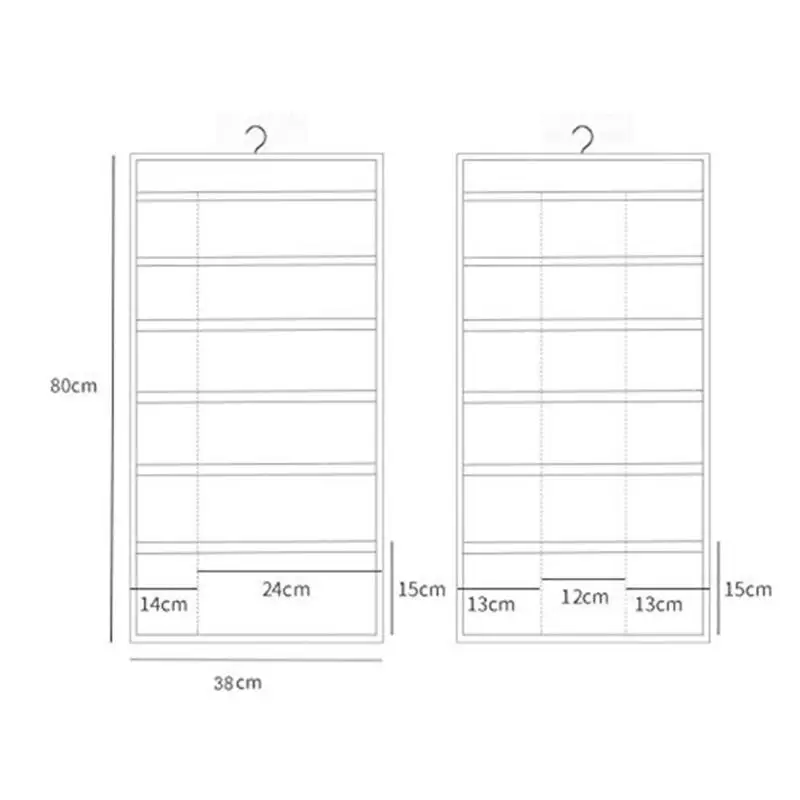 Многофункциональная складная сумка для хранения одежды прозрачная висячая