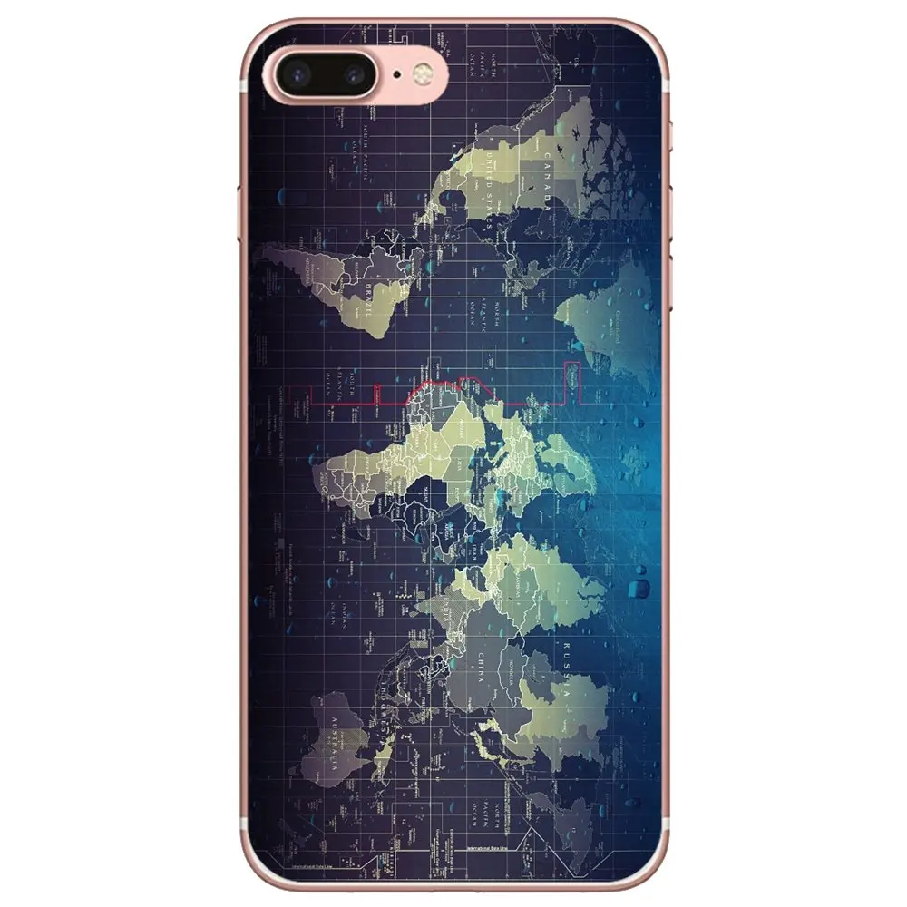 Для iPhone 10 11 12 13 Mini Pro 4S SE 5C 6 6S 7 8 X XR XS Plus Max 2020 чехол для телефона Античная Карта мира