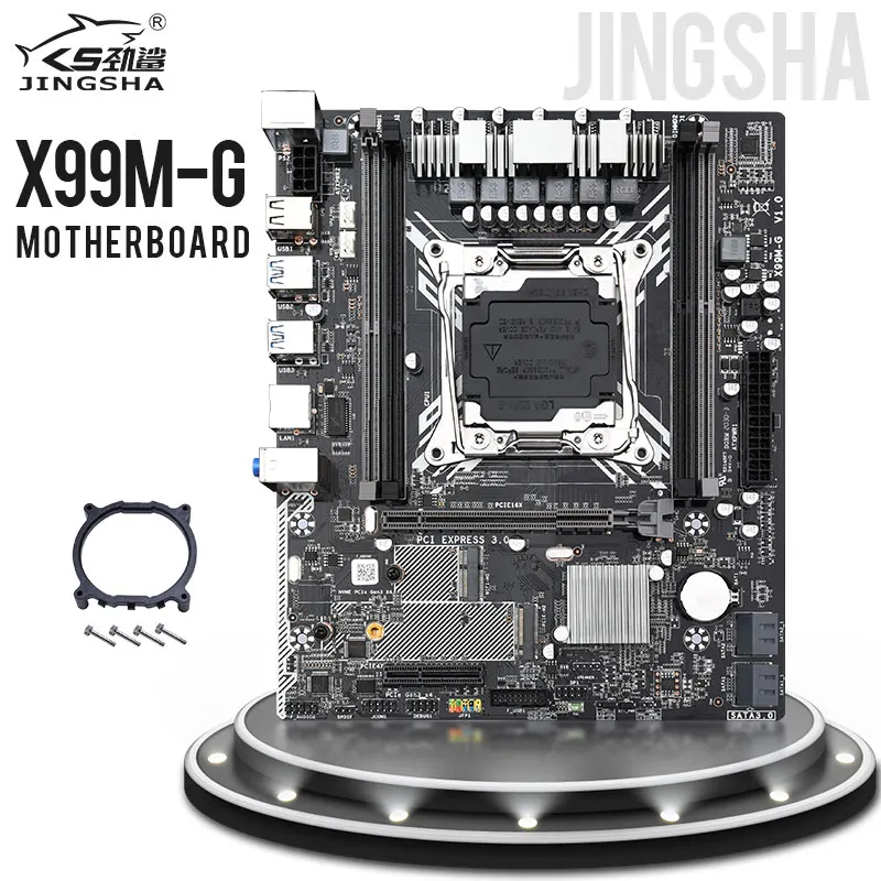 Комплект материнской платы Jingsha X99MG LGA 2011-V3 с Xeon E5 2620V3 и 2*8 = 16 Гб DDR4 2133 МГц ECC REG ОЗУ