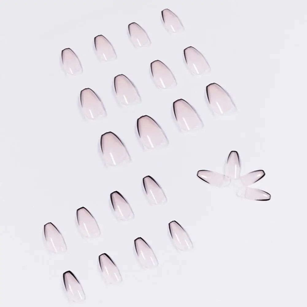 Накладные ногти для французского маникюра Обнаженная черная балетная одежда