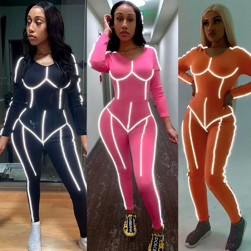 2019 Новый Модный женский комбинезон Облегающий Клубная одежда длинные брюки