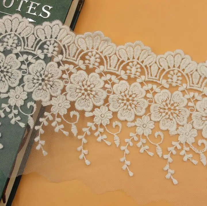 5 ярдов/партия изысканная искусственная вышивка из чистого хлопка рукоделие