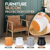 4 chair leg covers furniture protector pad felt bottom soft silicone table foot stool caps prevent floor scratches reduce noise