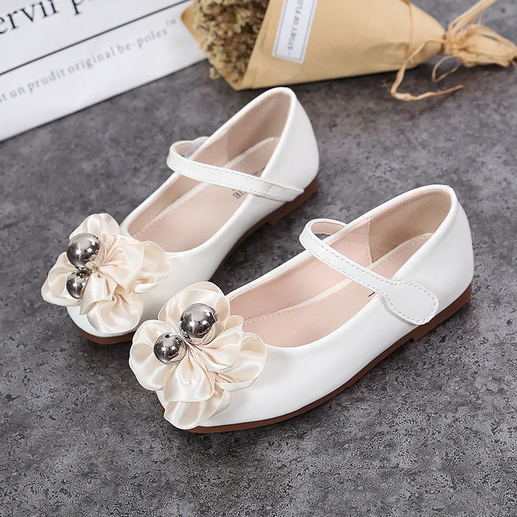 

2020 New Fashion Princess Dance Shoes Kids Girl Party Shoes Flats Casual Flower Girls Shoes Shoes Cute Bowknot For 3-11 Ages