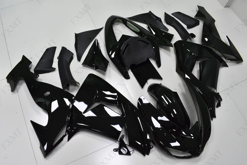 Обтекатели для мотоциклов Ninja ZX 10r 2007 Kawasaki ZX10r 2007-2006 глянцевые черные обтекатели -