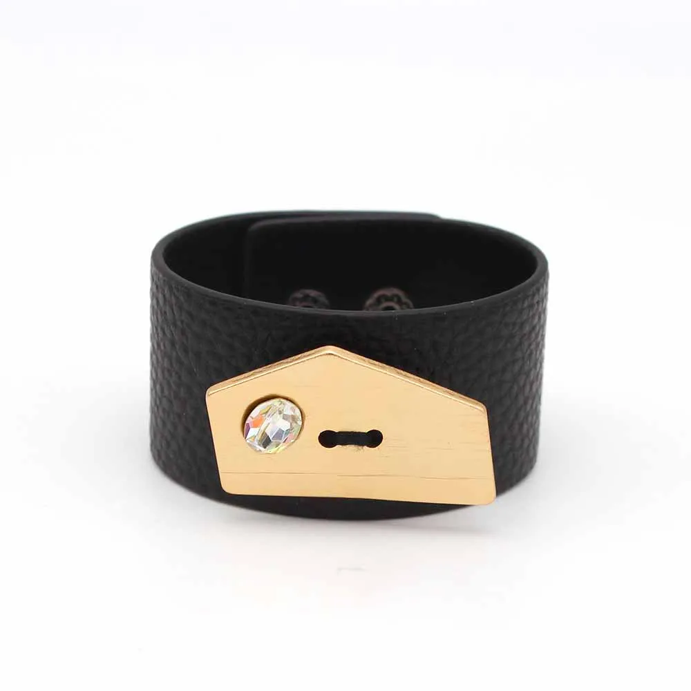 

Charm Leather Bracelets & Bangles Leather For Women Fashion Designer Jewelry Wholesale Punk Style Jewelry Handmade
