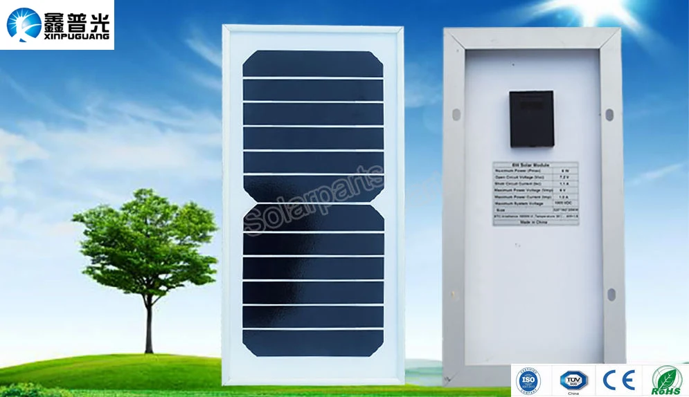 5 в 6 Вт стеклянная солнечная панель комплект элементов солнечного модуля В