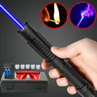 Синяя лазерная указка высокой мощности 900000 нм, фонарик с регулируемым лучом, поджигание, подходит для облучения зажигания, м