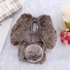 3D теплый меховой чехол с кроличьими ушами для LG K10 2017 Stylo 4 5 6 G4 Stylus Q60 K40 K41S K50 V50 K20 2019 чехол в виде кролика с бриллиантами