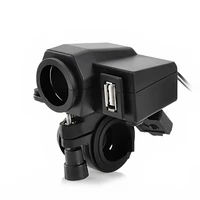 motorcycle cigarette lighter 2 1a usb charger waterproof dustproof 12v 24v 2 1a usb power outlet adapter for iphone gps