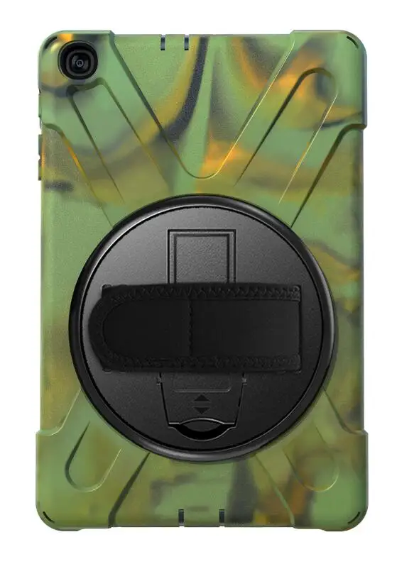 Camouflage ST Чехол для Samsung Galaxy Tab A 10,1 чехол T510 T515 планшет, детский безопасный сверхмощный вращающийся ремешок/подставка+ плечевой ремень - Цвет: Camouflage ST