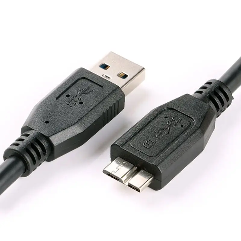 30 см черный портативный мини USB 3 0 штекер A к Micro B кабель для передачи данных шнур