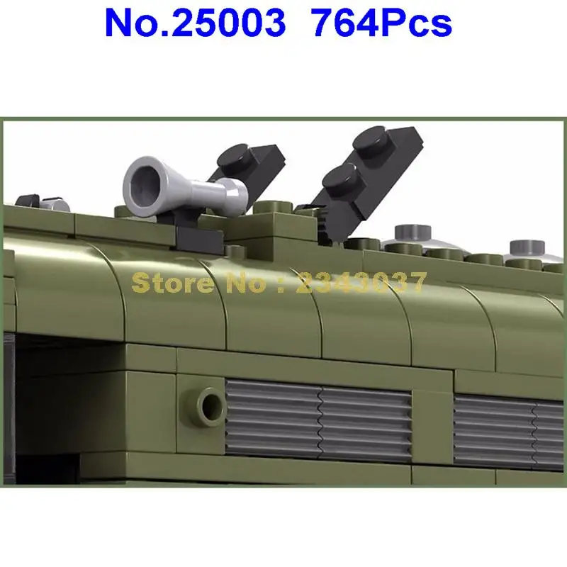 Ausini 25003 764 шт Строительный поезд серия военный Железнодорожный строительный блок игрушка
