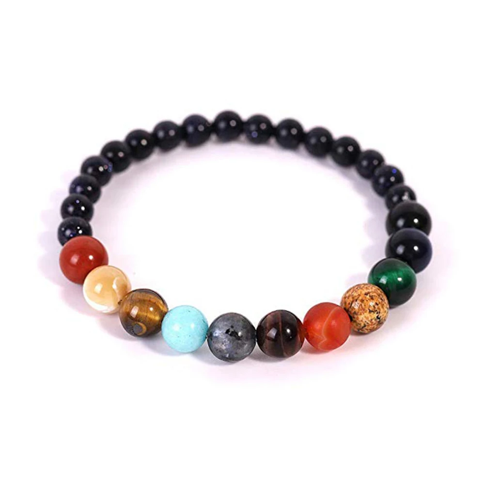 Восемь планет браслет из бисера Вселенной Йога с чакрами ювелирное изделие