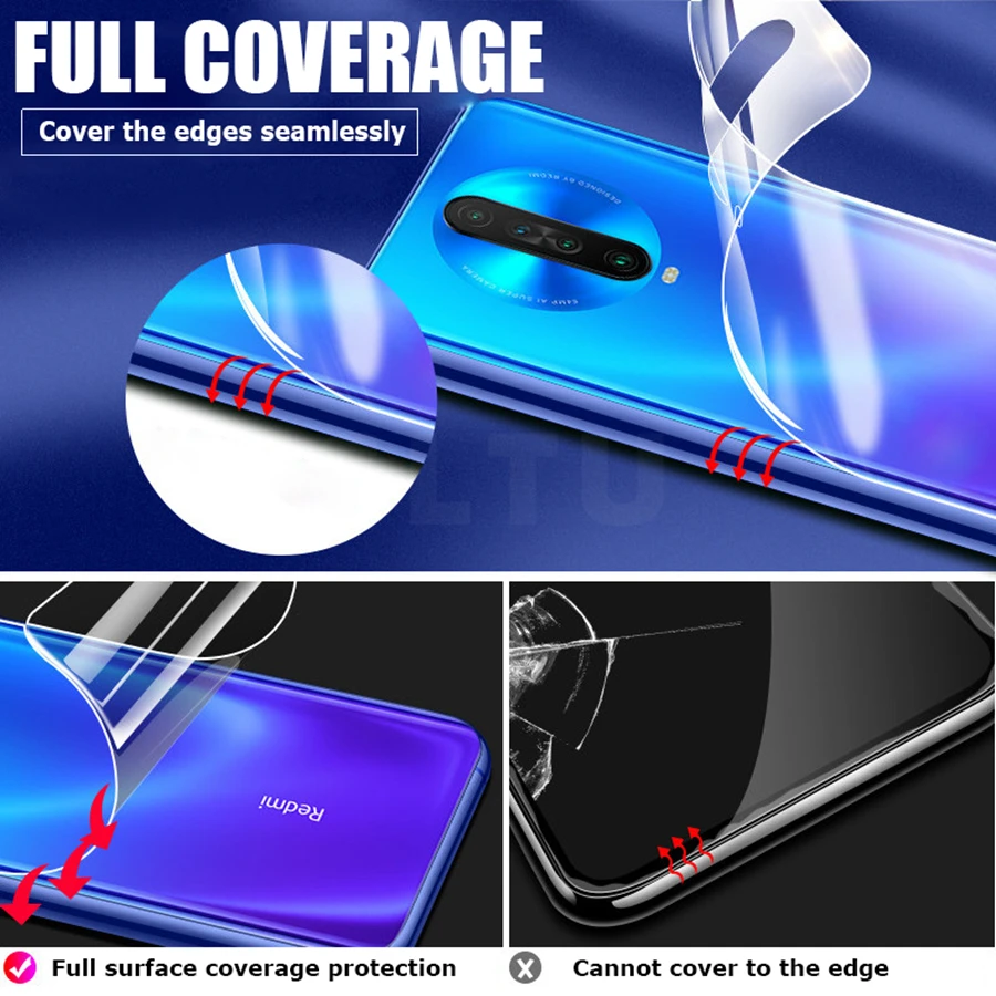 

Front Back Hydrogel Film For Xiaomi Redmi Note 6 7 8 9 Pro Max 5 Plus 5A 6 6A 7 7A 8A 9A K20 K30 Pro Screen Protector Not Glass