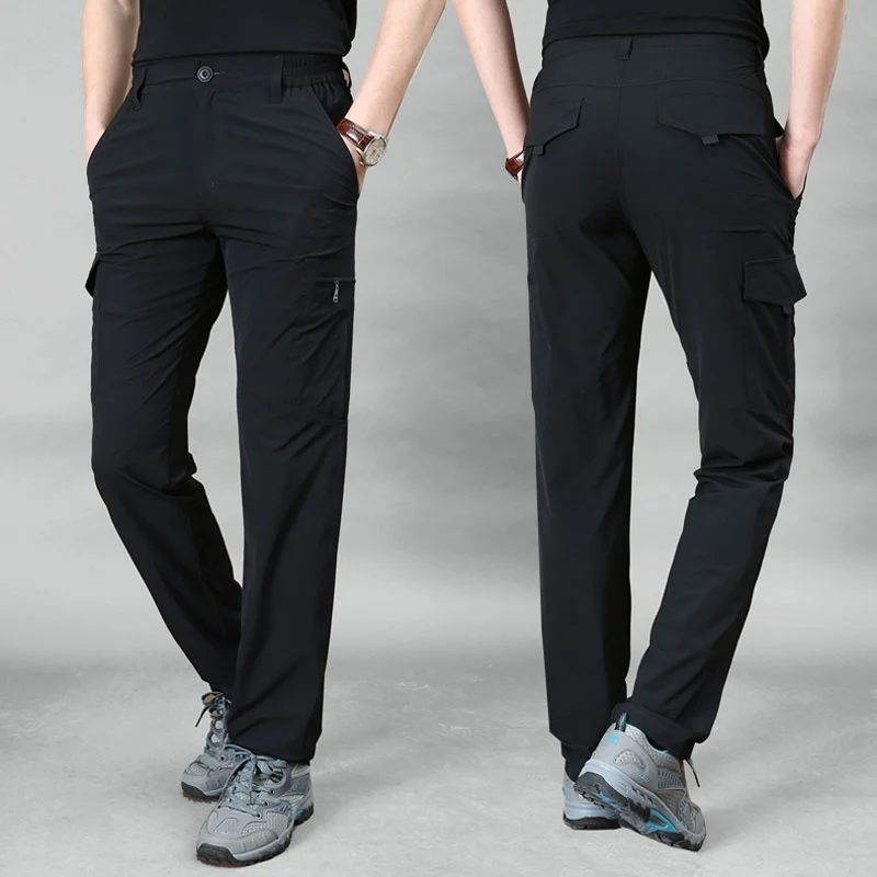 New Men Casual Cargo Pants Thin Quick Dry 2020 Spring Summer Male Waterproof Tactical Military Trousers Mens Outdoor Sweatpants | Мужская