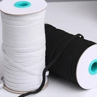 high quality elastic bands white black 5m 3456810mm polyester elastic ribbon sewing fabric diy garment sewing accessories