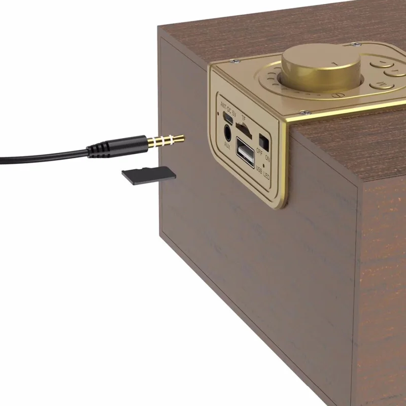 Новинка деревянный домашний Bluetooth динамик Magic V5 в стиле ретро мобильный телефон