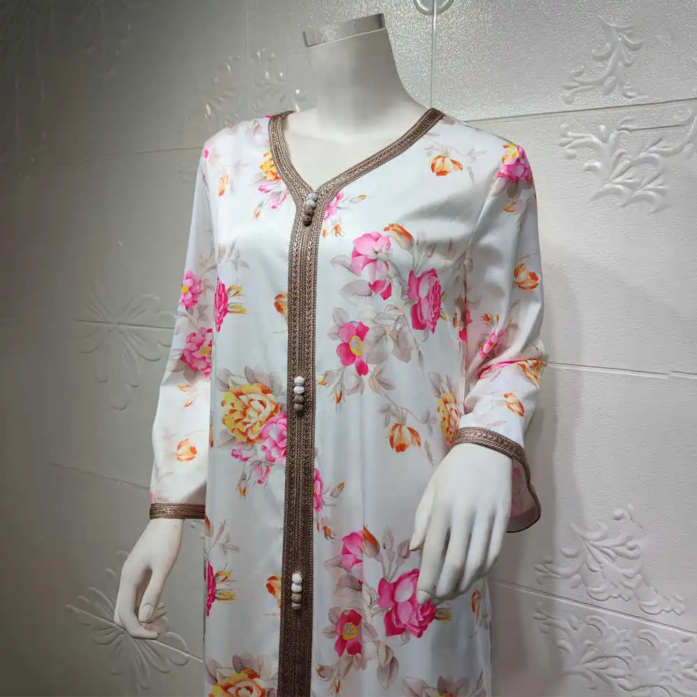 

Md 2021 dress turquia Moroccan long sleeve long evening dresses kimono European clothes