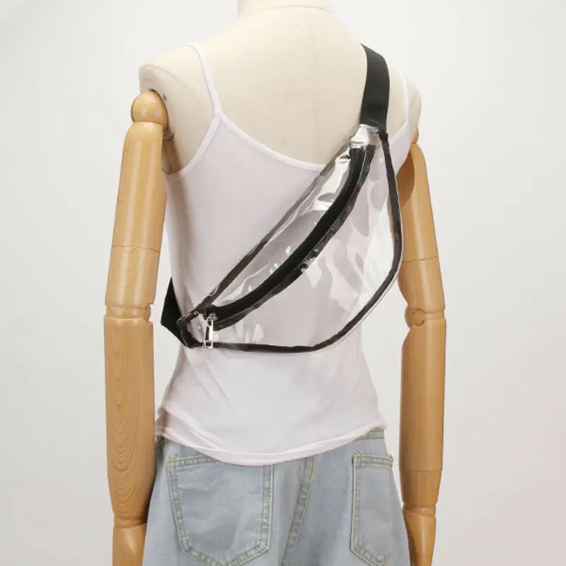 

Fashion Women PVC Waist Fanny Pack Clear Belt Bag Hip Bum Transparent Chest Pouch