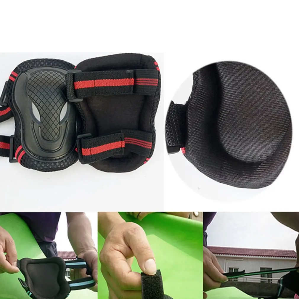 6pcs/set Skating Protective Gear Set Elbow pads Bicycle Skateboard Ice Skate Roller Bike Knee Protector For Adult Kids Men Women | Спорт и