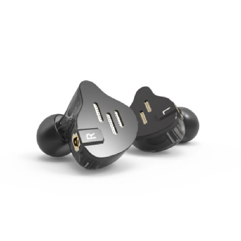 Black no mic PHB Hybrid HIFI 1BA+ 1DD наушники-вкладыши Сменные машины спортивный провод гарнитура наушники - Color: Black no mic