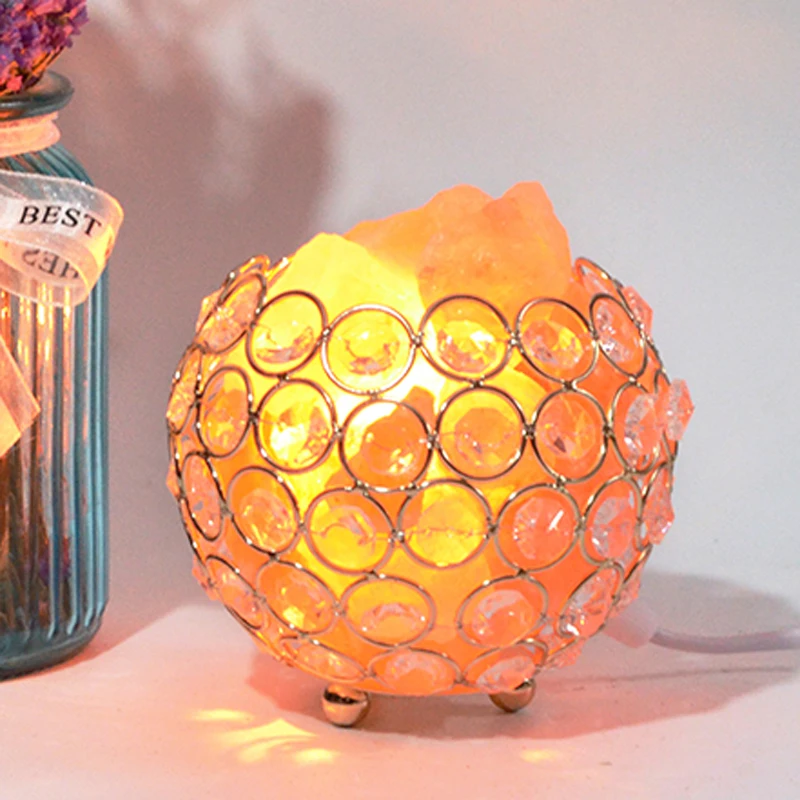 1 шт. Гималайская соляная лампа диммер Настольный переключатель теплый белый