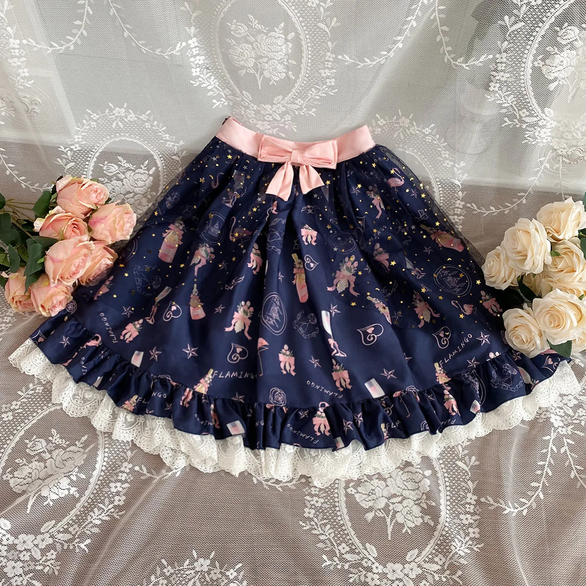 

Harajuku Lolita Skirts Women Kawaii High Waist A-line Pleated Mini Skirts Japanese Soft Girl Teenage Students White Black Skirt