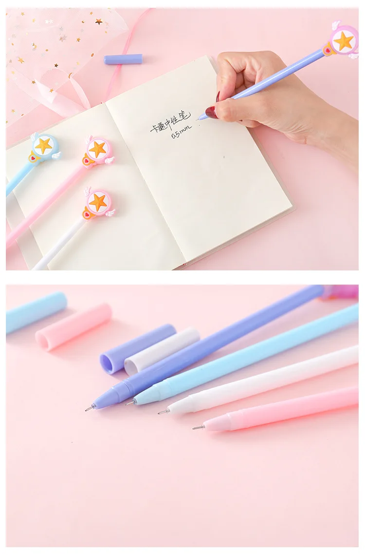 Sailor Moon Card Captor Cardcaptor Sakura magic wand Cartoon 0,5 мм карандаш гелевая ручка канцелярские принадлежности Рождественский подарок для девочки безделушка