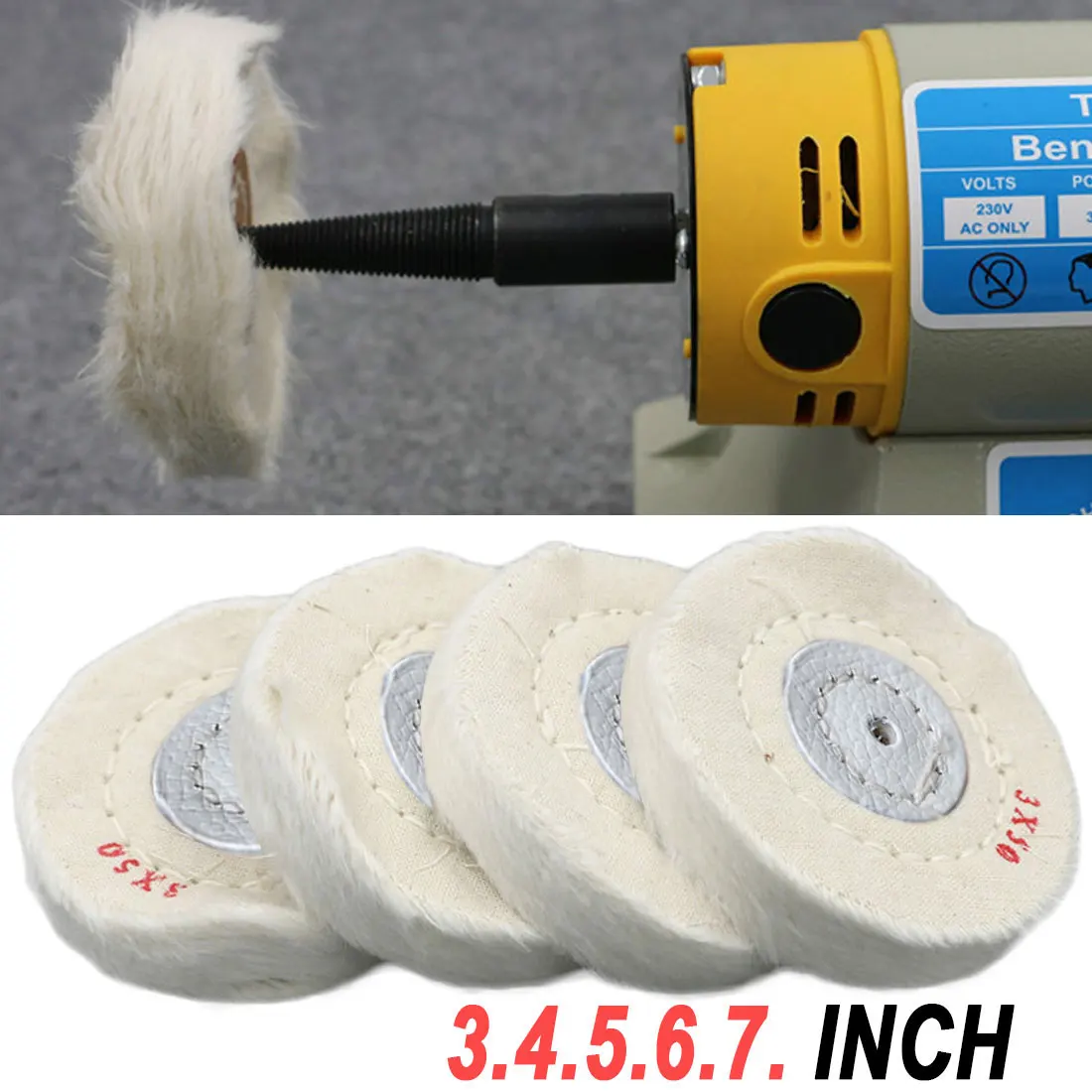 

1Pcs Grinding Wheel Polishing Wheel Cotton Flannel Polishing Wheel Gold Silver Jewelry Mirror Polishing Wheel 3/4/5/6/7 "