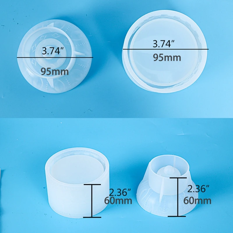 

Round Storage Box Epoxy Resin Mold Makeup Jewelry Container Case Silicone Mould