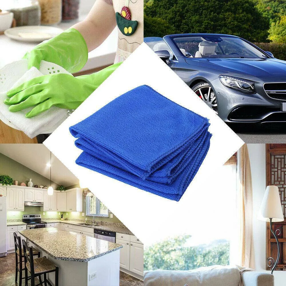 

Detailing Microfiber Rinse Wash 30*30cm Water Absorbent Blue Car Clean