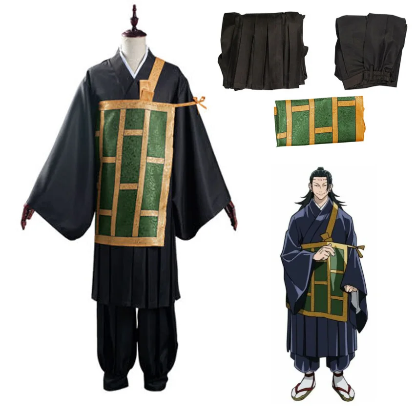 Костюм для косплея сугуру из аниме джутсу кимоно с длинным париком черного и