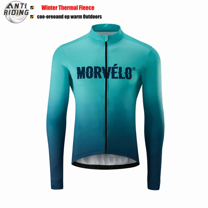 

2021 Winter Mens long sleeve thermal cycling jersey Pro MTB Outdoor camping Clothing Ropa Ciclismo Maillot warm Bike Shirt tops