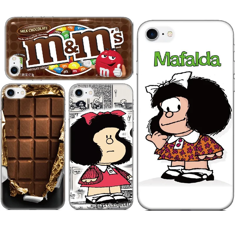Силиконовый чехол для телефона iPhones 12 Mini 11 Pro XS Max XR X 6 7 8 Plus SE2 SE 2020 Chocolate Mafalda iPod Touch