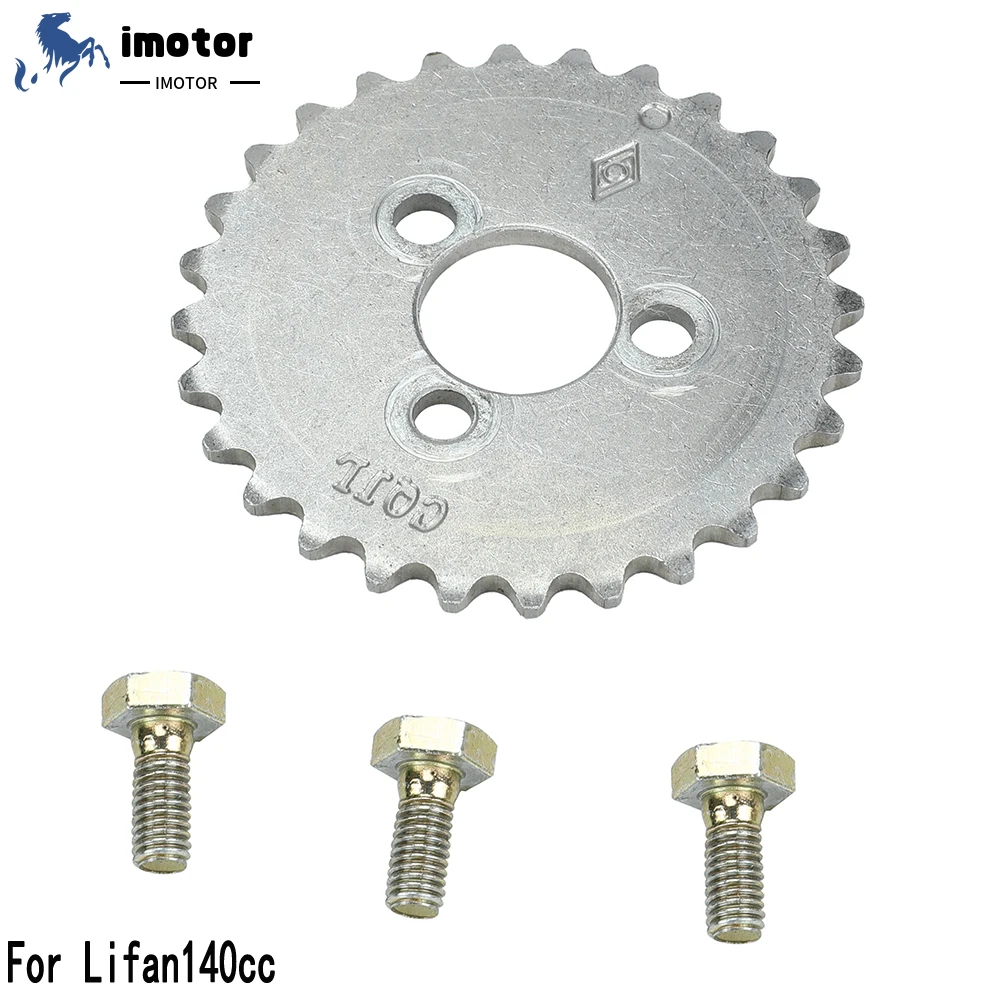 28 Tooth Camshaft Timing Sprocket With Bolt For Lifan 140 140cc 1P55FMJ Horizontal Kick Starter Engines Dirt Pit Bikes Parts |