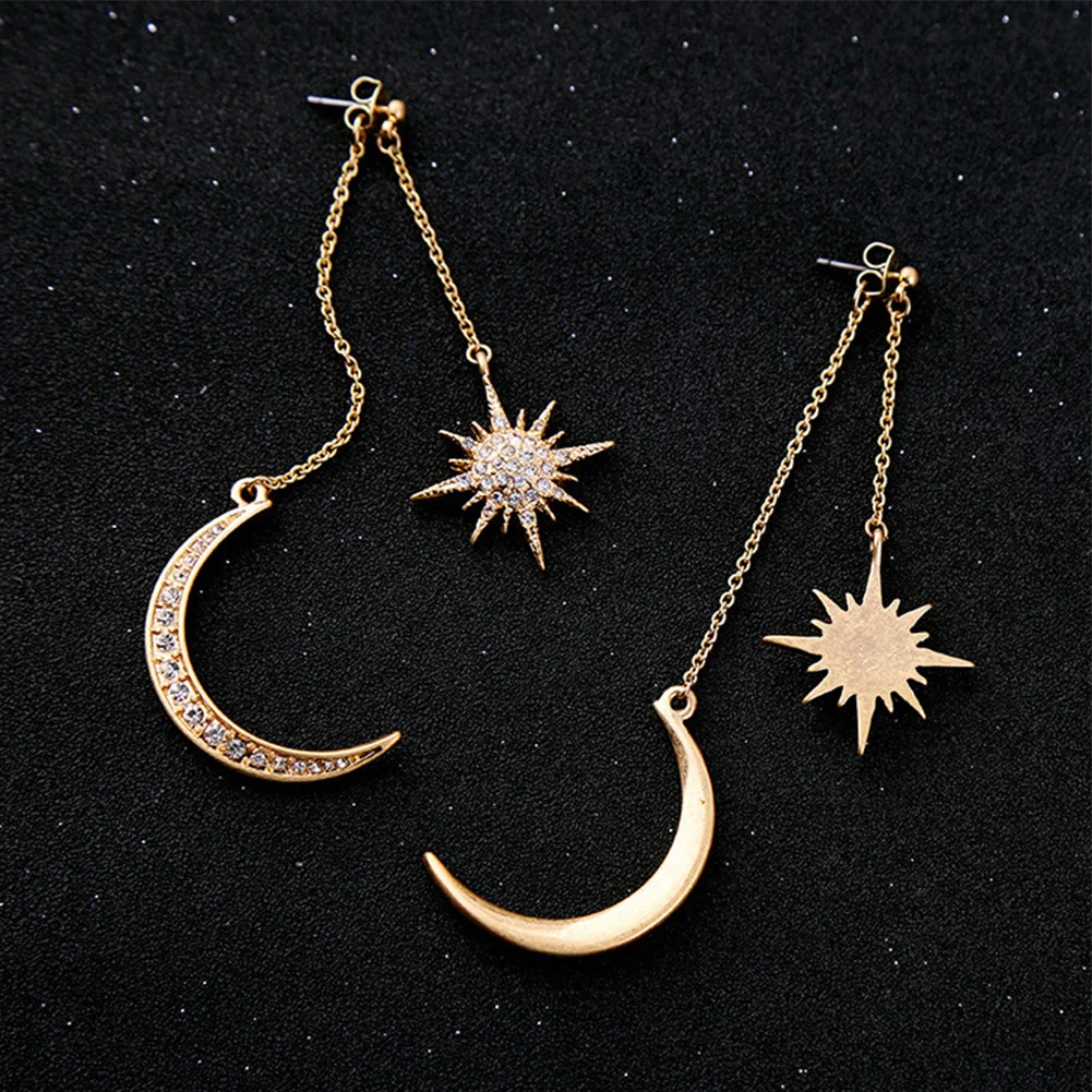 2019 New Sun and серьги с небесными светилами Retro мистические в стиле